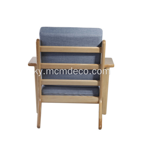 Cashmere Hans Wegner Plank Arm Chair Replica